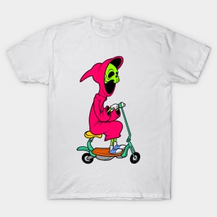 grim reaper riding a scooter T-Shirt